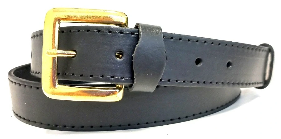 Úzky kožený opasok zlatá pracka