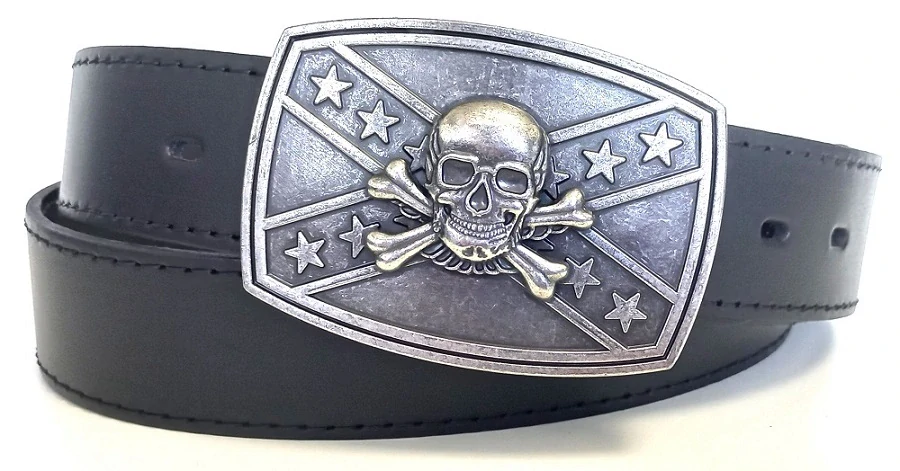 Motorkárske kožené opasky s lebkou