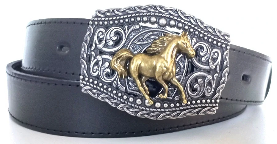 Westernové kožené opasky s koňom
