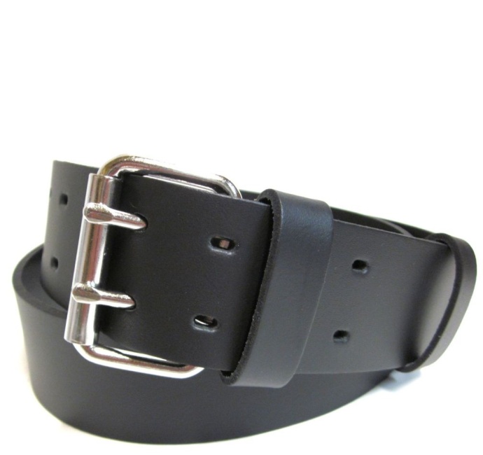 Služobné kožené opasky 5 cm s nerezovou prackou