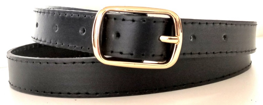 Úzke dámske opasky zlatá pracka