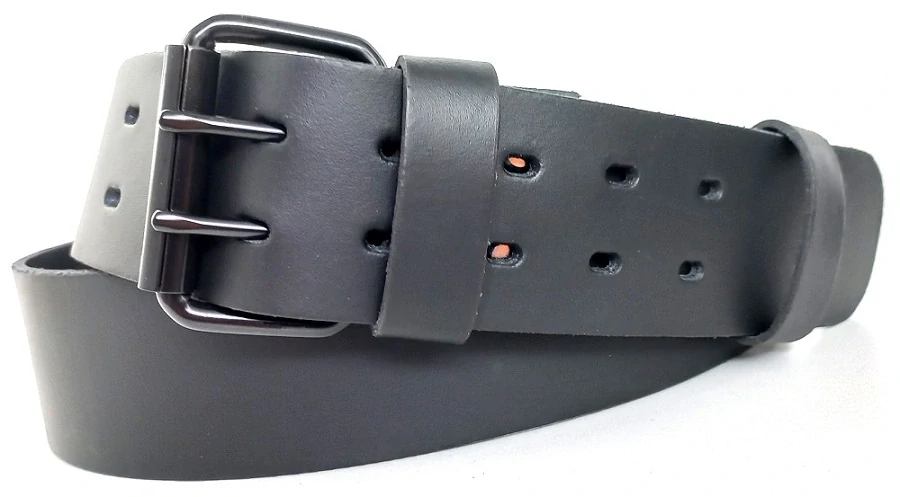 Služobné kožené opasky 5 cm s čiernou prackou