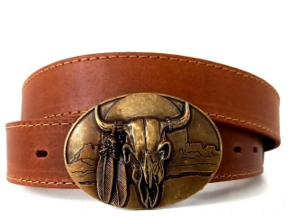 Opasky svetlohnedé kožené bull